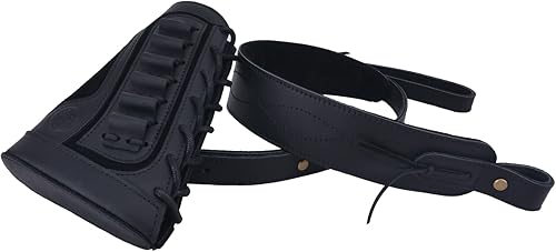 Miniatura 5 de Rifle de cuero Buttstock mejillas con arnés a juego para .357 .45-70 .30-30 .30-06 .22LR .308 .12GA 16GA 20GA