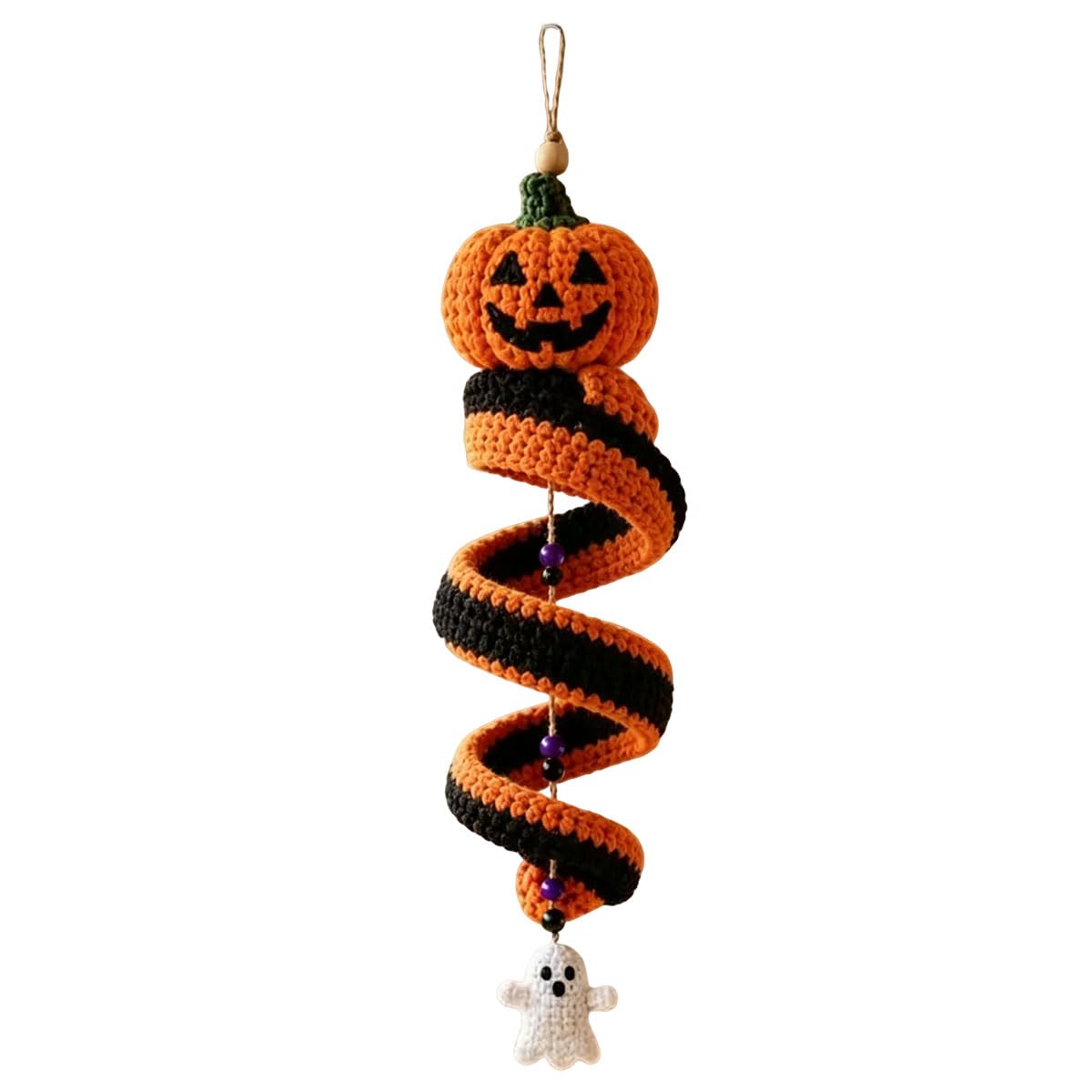 Crochet Snowman Spiral Ornament DIY Kit with Soft Yarn (H)