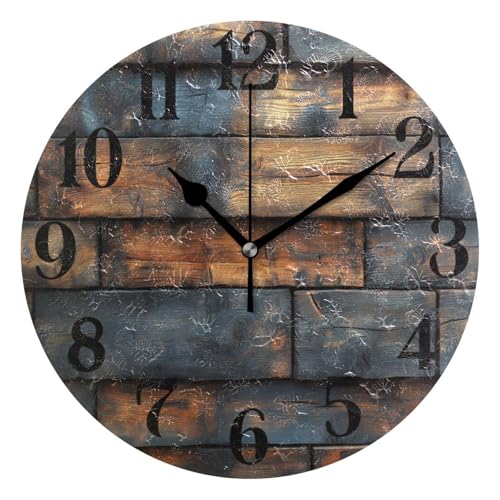 Reloj de pared analógico redondo silencioso LFICRTAN 10 pulgadas miniatura 1