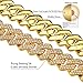 JUNVirtuous Cuban Link Chain Mens Iced Out Miami Cuban Necklace Silver/Gold Bling Diamond Hip Hop Jewelry for Women