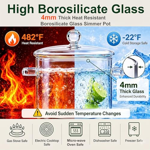 67 oz Borosilicate Glass Pot