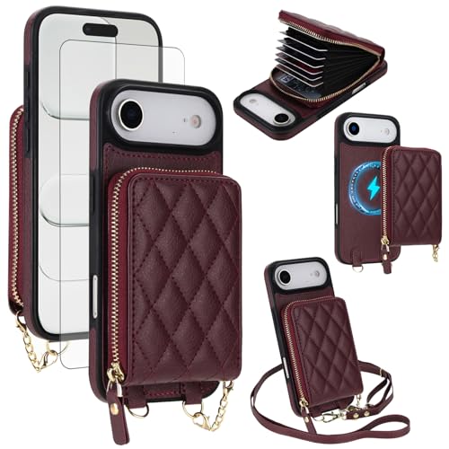 Coque iPhone 17 Air anti-RFID avec porte-carte et écran protégé