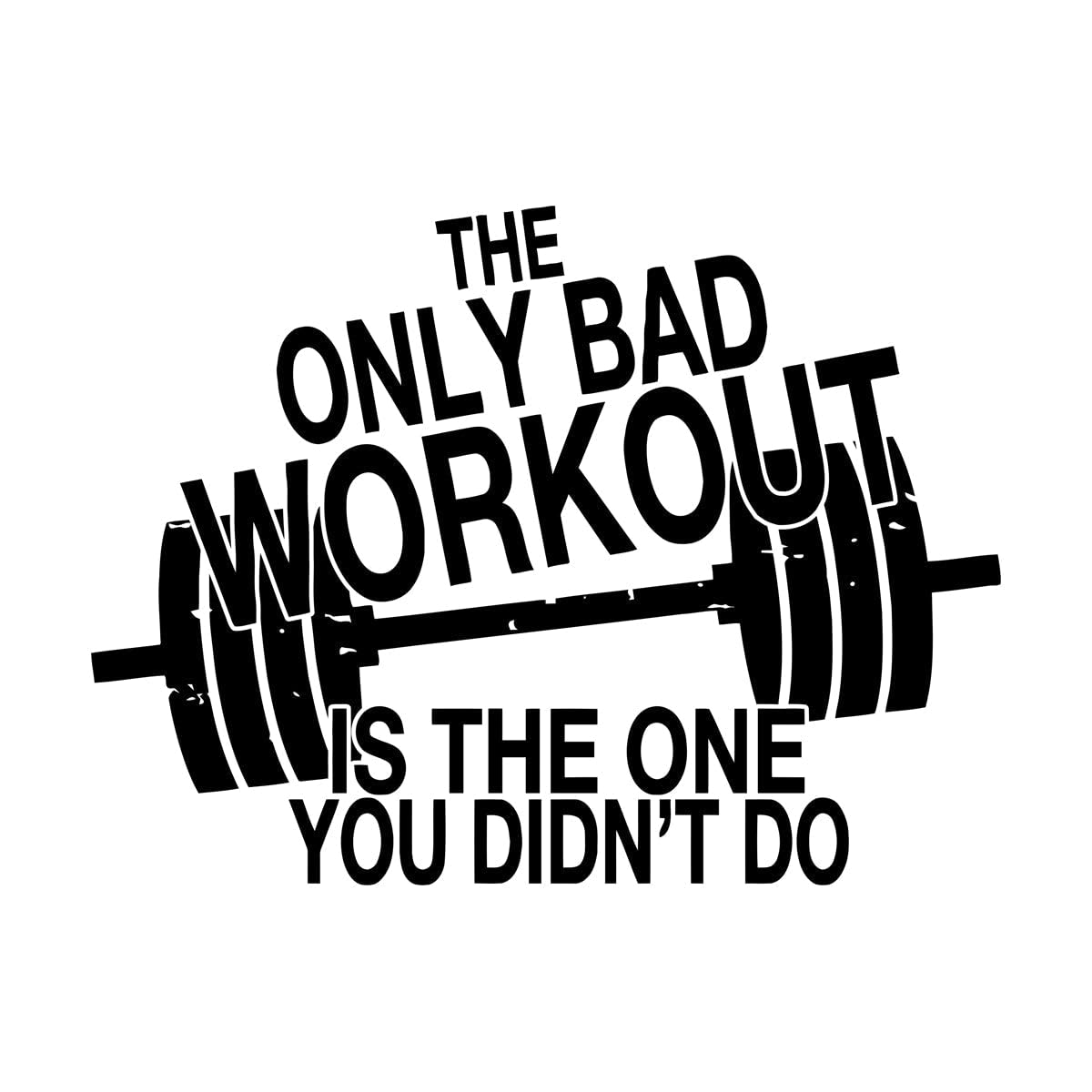 Lzhouting Wall Stickers 0793 Inspirational Quote Wall Sticker Barbell Fitness Workout Do It Exercise Motivational Quote Wall Decal Sport Small - 30X40cm