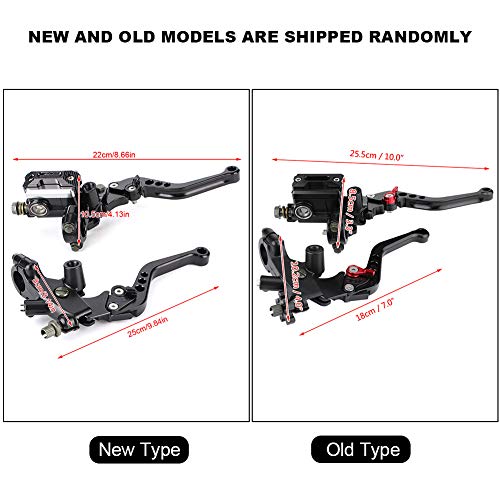 Universel Moto Frein Embrayage Maître-cylindre, 1 Paire 7/8"(22mm) Réservoir Leviers Gauche et Droite Ensemble remplacement pour la Plupart des Motos pour motorcycle levers guidon 600 bandit anodisé - Image 5