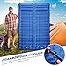 Arlierss Isomatte, 12CM Dicke Luftmatratze Camping mit Fußpresse Pumpe und Kissen, Anti-Ripstop Tragbar Schlafmatte Outdoor für Wandern, Reise, Strand-Blau