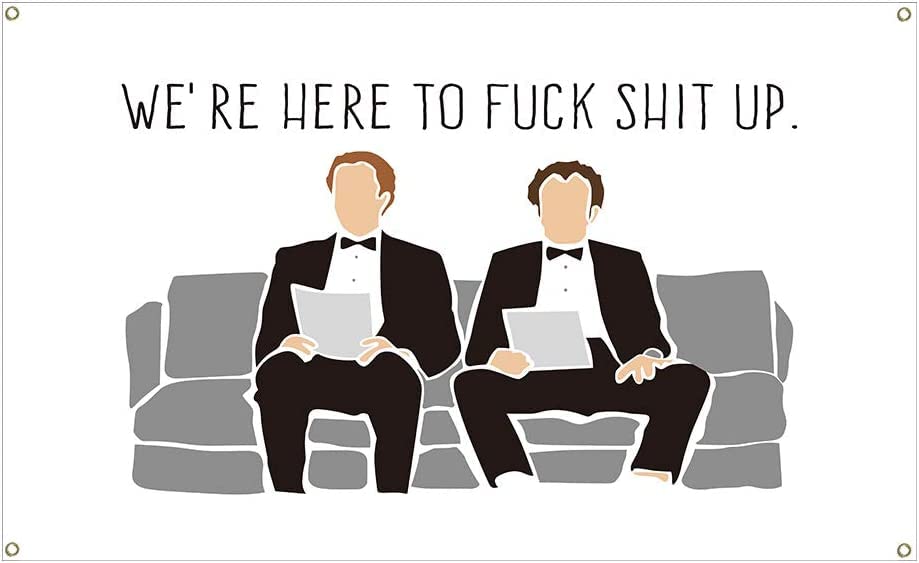 Step Brothers The Interview Flag 3x5 FT Banner College Dorm Frat or Man Cave NEW HD Printing 150D Poly West Two Brass Grommets For Dorm College