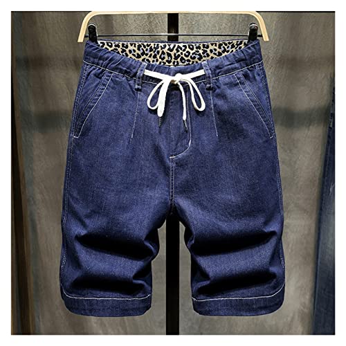 Short en jean bleu foncé homme confortable qui ne serre pas la taille