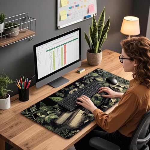 Mcapirivo Gothic Dark Botanical Large Gaming Mouse Pad