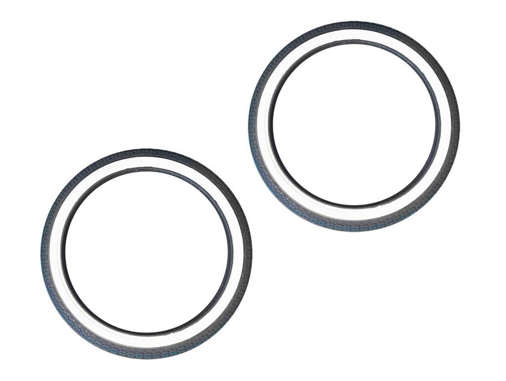 2x Weißwand Reifen 2.25-19 passend für Zündapp Bergsteiger, Simson SR2 – 2 1/4 x 19 Mopedreifen (wie 2.25-19, 2.25x19, 2.25/19, 2.25 19, 2 1/4-19, 2 1/4x19)