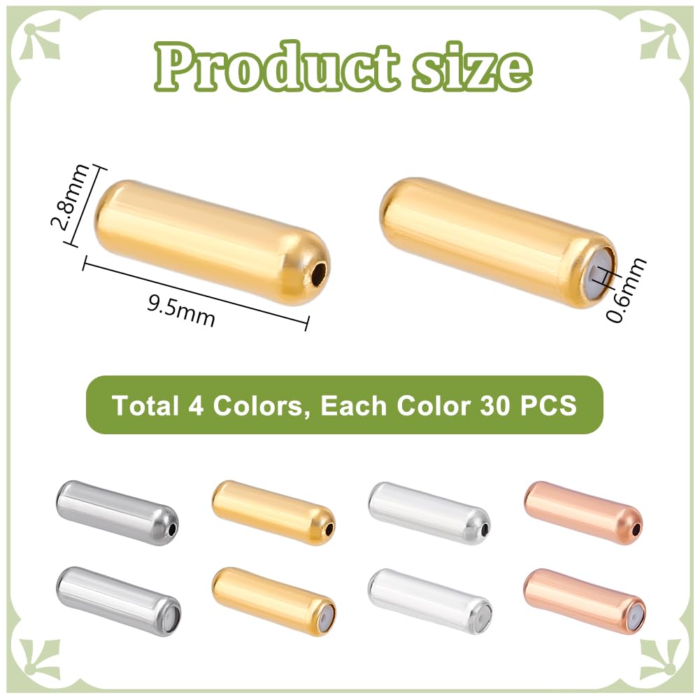 PH PandaHall 120pcs 4 Colors Pin End Caps, Brass Brooch Pin Stick Backing Lapel Pin End Cap Brooch Pins Stopper Rubber Stopper Pin Keepers Locking Clasp for Brooch Earring Jewelry DIY Crafts Making