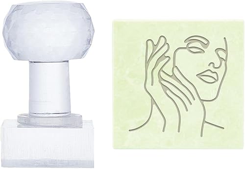 PH PandaHall Sello de jabón hecho a mano, estilo bohemio, para bricolaje, jabón en relieve, sello de jabón natural, capítulo de jabón con asa para