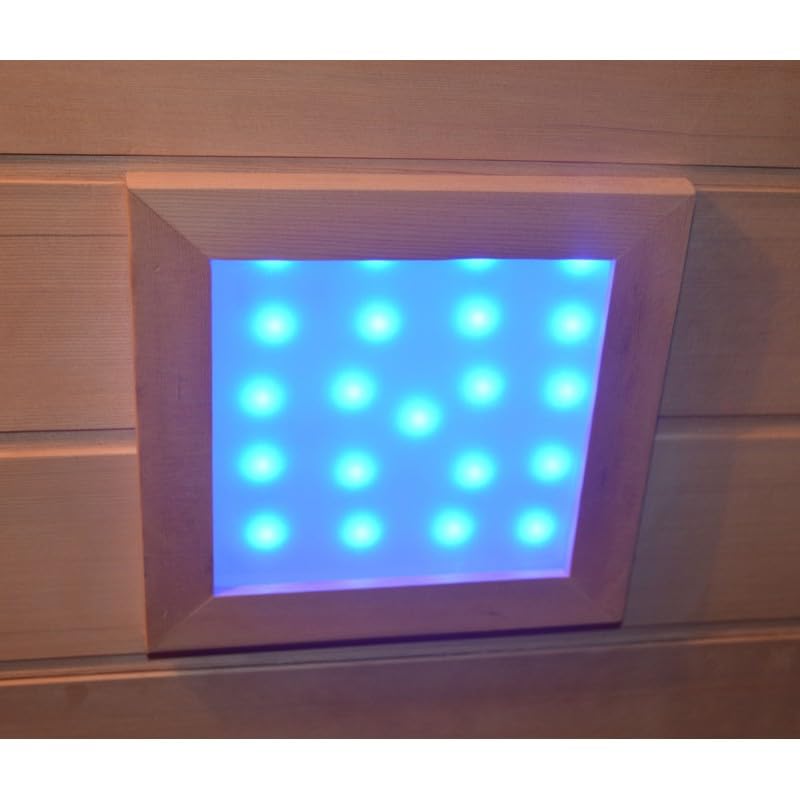 SNÖ Sauna Infrarouge Extérieur 1 Place 1500W Cabine Hemlock Bois Massif Chromothérapie LED Panneaux Carbone Porte Verre Sécurisé Ionisateur Bluetooth