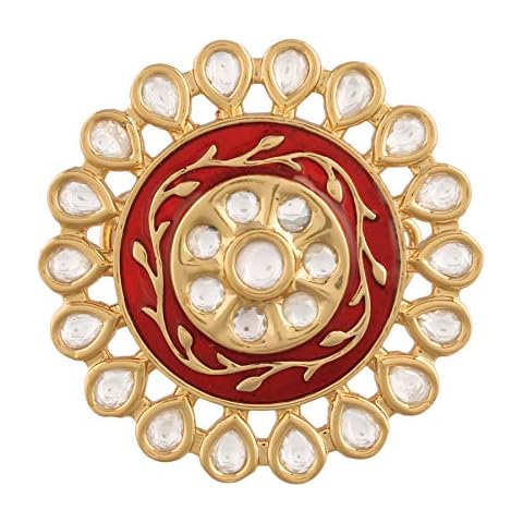 I Jewels 18k Gold Plated Enamel Ring Cover