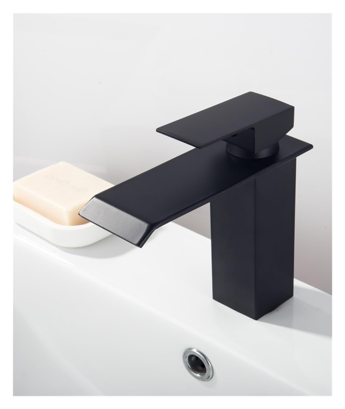 Mitigeur lavabo cascade noir avec contrôle précis eau chaude et froide type B