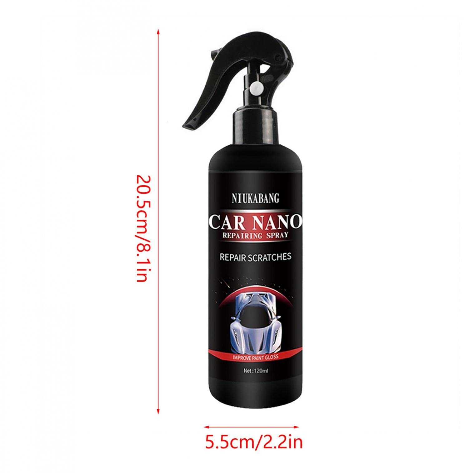 Spray do usuwania rys samochodowych, Spray do naprawy samochodów, Spray do naprawy zarysowań samochodów, Spray do szybkiej naprawy Środek do naprawy samochodów, Spray do powłoki ceramicznej z błyszczą
