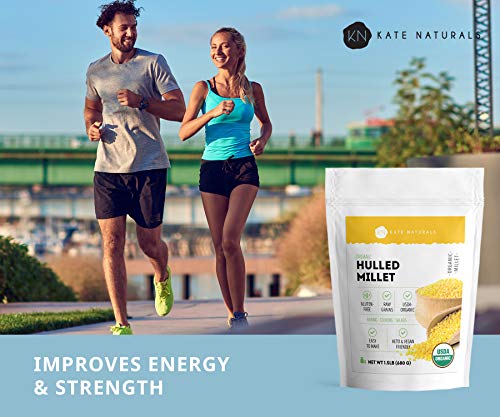 image for Organic Hulled Millet - Kate Naturals. All-Natural, Gluten-Free & Raw 