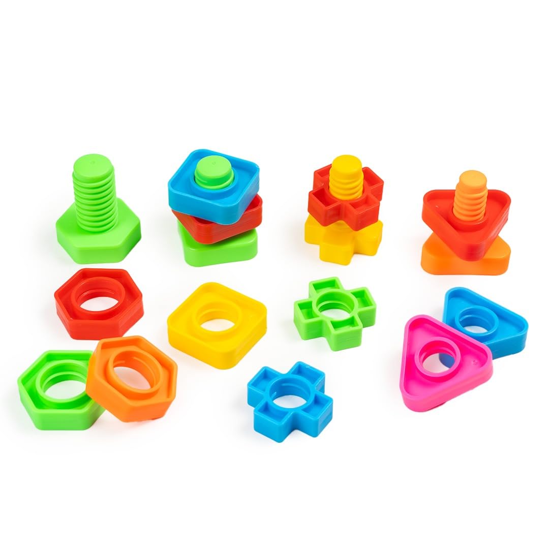 RATNAS Nuts-N-Bolts Plastic Screwing & Unscrewing Interlocking Different Shapes with Attractive Colors Learning & Educational Preschool Toys for Kids Age 3+ Years (B0BN4F5M9W) Amazon Price History, Amazon Price Tracker