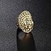 AnazoZ Anillos de Calavera India Anillos de Oro Anillos Hombre Titanio Anillos...