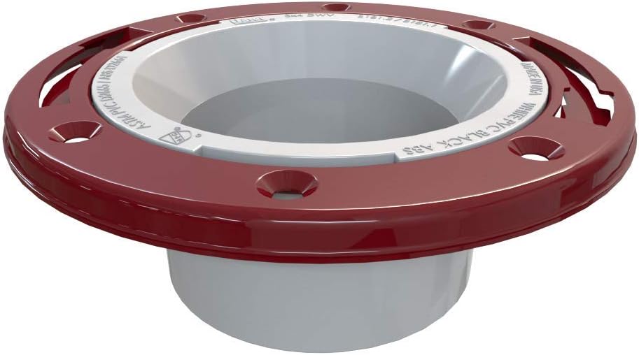Oatey 3 in. or 4 in. PVC Closet Flange with Metal Ring without Test Cap