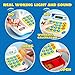 JOYIN Pretend Play Cash Register, Kids Cash Register includes Money, Scanner, Card Reader, Grocery Store Play Food, Credit Card for Toddler Ages 3+