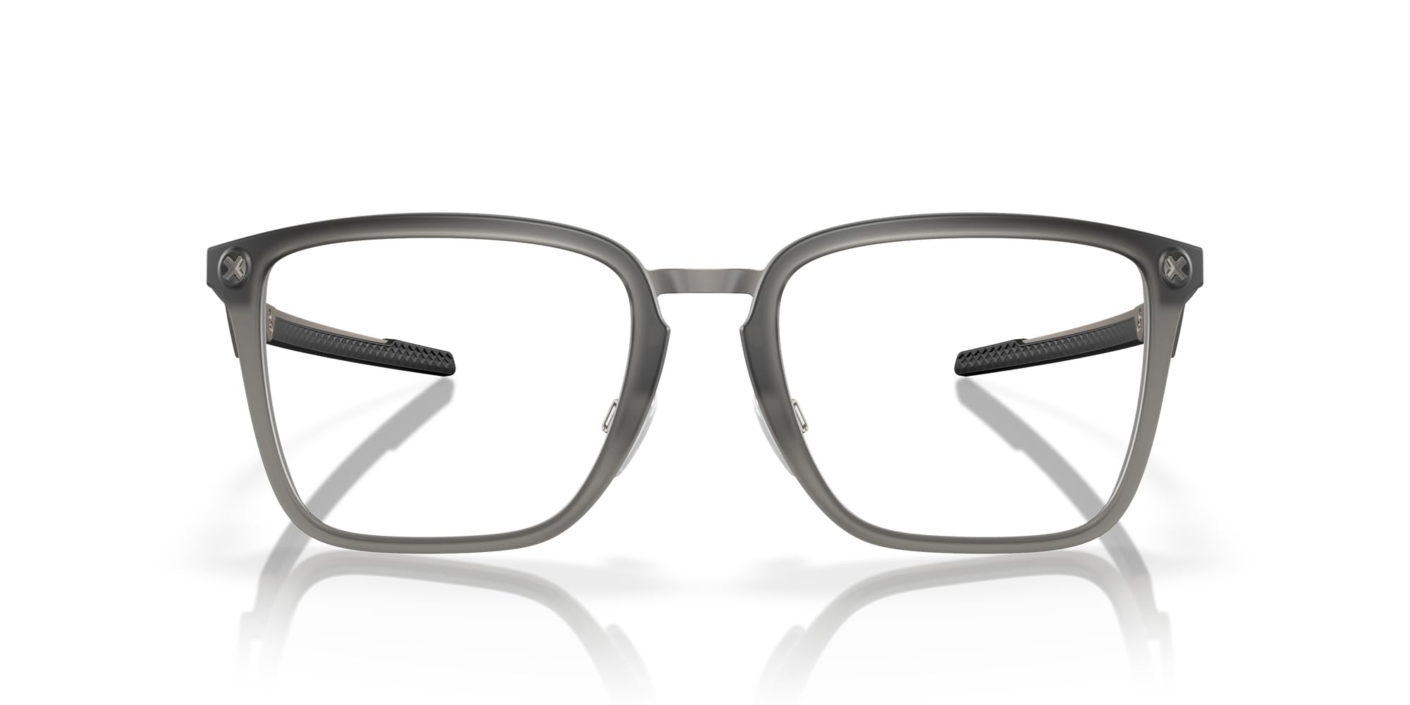 Oakley Men's OX8162 Cognitive Rectangular Prescription Eyewear Frames, Satin Grey Smoke/Demo Lens, 56 mm