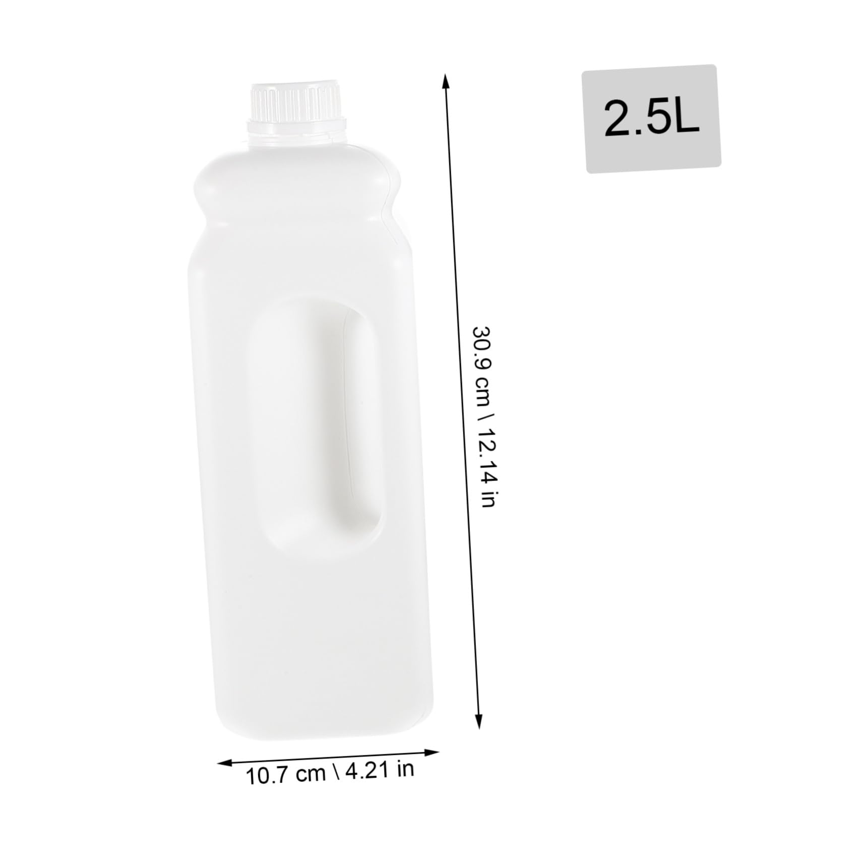 Ipetboom Contenitore Plastico Bianco 2, 5l, 2 Pezzi, Chiusura Ermetica
