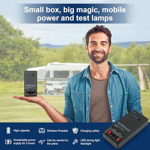 Image of DC Power Supply Portable 12V 24V Rechargeable Battery Power Supply Tool Li-Ion Battery Pack LED Signage Industry Lighting Test Power Supply Temporary DC Power Supply Plug and Play