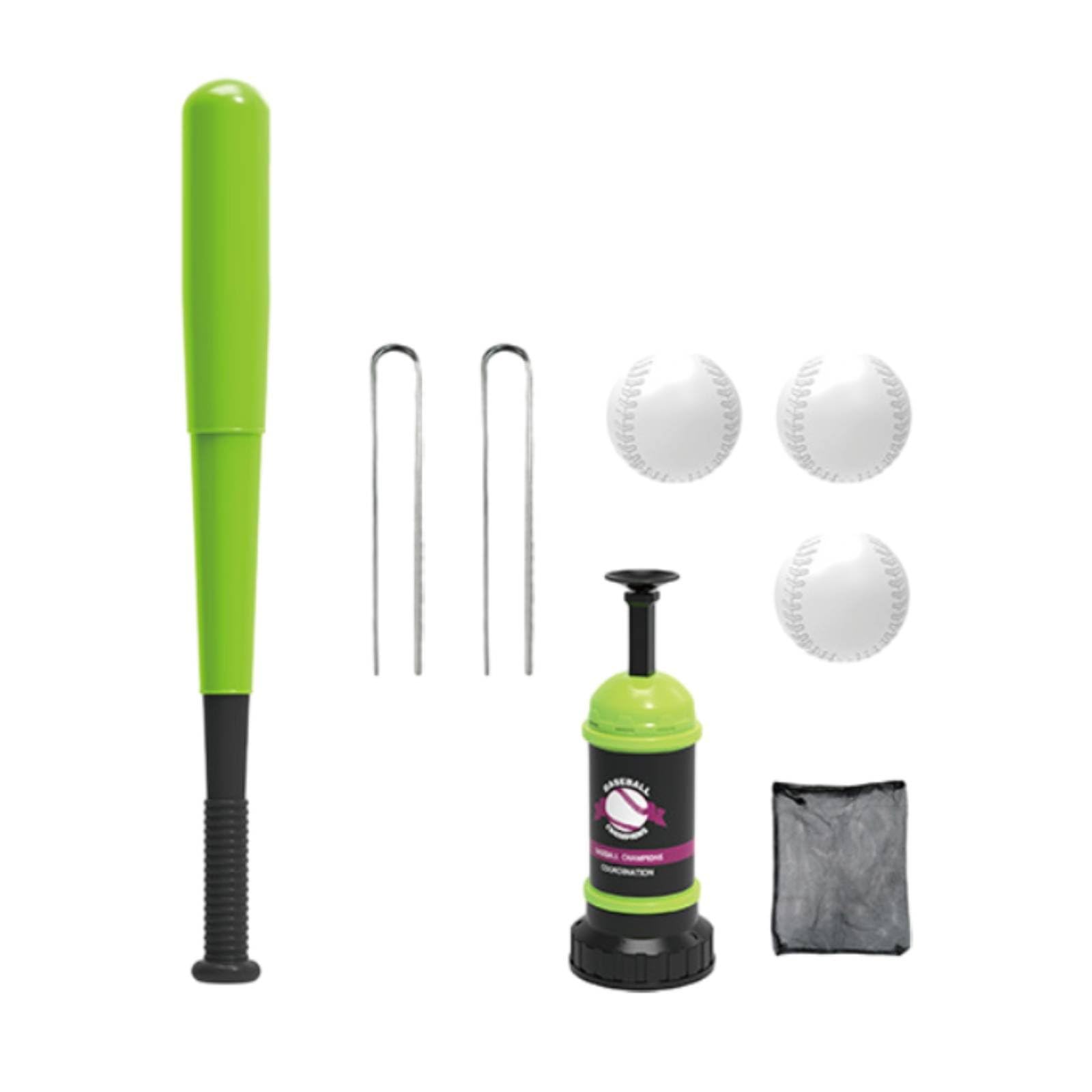Gralara Kit Baseball con Mazza a Pressione Set Gioco Baseball con Palline Coordinazione Occhio-Mano per Dai 3 Anni in Su