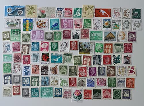 Lot de 100 timbres différents en Allemagne (timbres pour collectionneur)