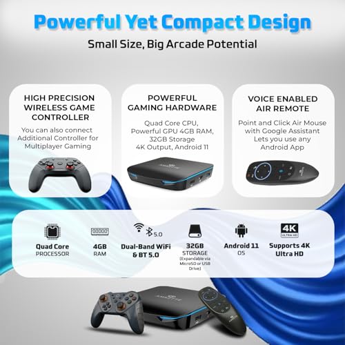 EvoFox-Game-Box-V2-TV-Gaming-Console-With-Smart-Remote-and-Game-Controller-4-GB-RAM-32-GB-Storage-Powerful-GPU-Quad-Core-Processor-Bluetooth-50-4K-Output-Preloaded-Games-Coal-Black