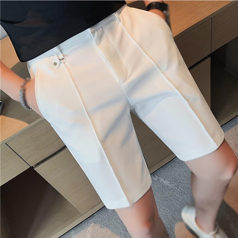 Short costume blanc homme RLKHXBS casual ample été 5 points