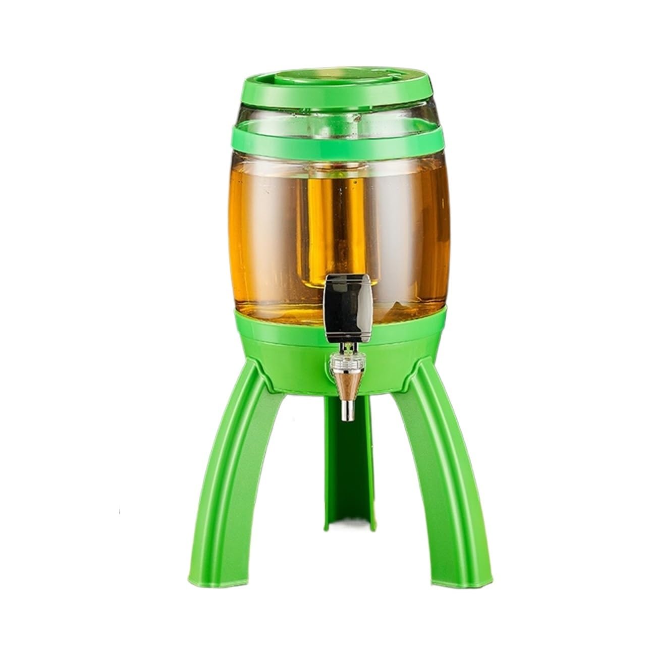 AIEIJJH Juice Dispenser for Parties, Beverage Server Drink Dispenser Pitcher for Home Bar Water Container, GREEN, 25.5x41.5cm