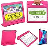 GRANDE POIGNÉE, SUPPORT 2-EN-1 - Coque iPad non réservée aux enfants. Poignée facile à saisir pour les petites mains. Poignée pliable dans le support à double angle. Cadeau idéal pour enfants, bébés, autistes, personnes âgées et aux besoins spéciaux.