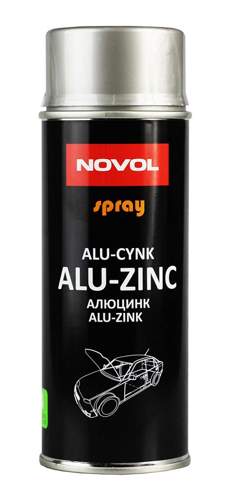 Novol Silver Aluminium Zinc Etch Primer Spray Aerosol 400Ml - Anti-Corrosive Aluminium Galvanised Steel Metal Plastics (Silver)