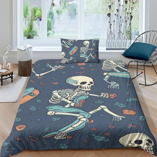 Housse de couette squelette hypoallergénique ultra douce en microfibre - 2