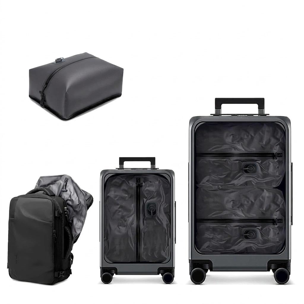 Aerless Vacuum Kit Travel Vakuum Kompressionsbeutel 25L (Schwarz) | Elektrische Kompression, Kein externer Pump nötig, TPU, Sichtfenster, 25 L, 44x32x17,5 cm, luftdicht, Für Reisen