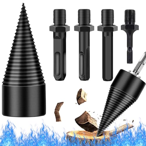 Shirem Easysplit Drill Bit, Sherem Easy Split Drill Bit, Shirem Wood Log Splitter Firewood Drill Bit, Fanyil Easysplit Drill Bit, Firewood Drill Bit Wood Splitter Set (32mm)