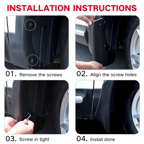 Guardabarros para coche Volvo XC60 2008-2013: faldillas protectoras contra salpicaduras 4