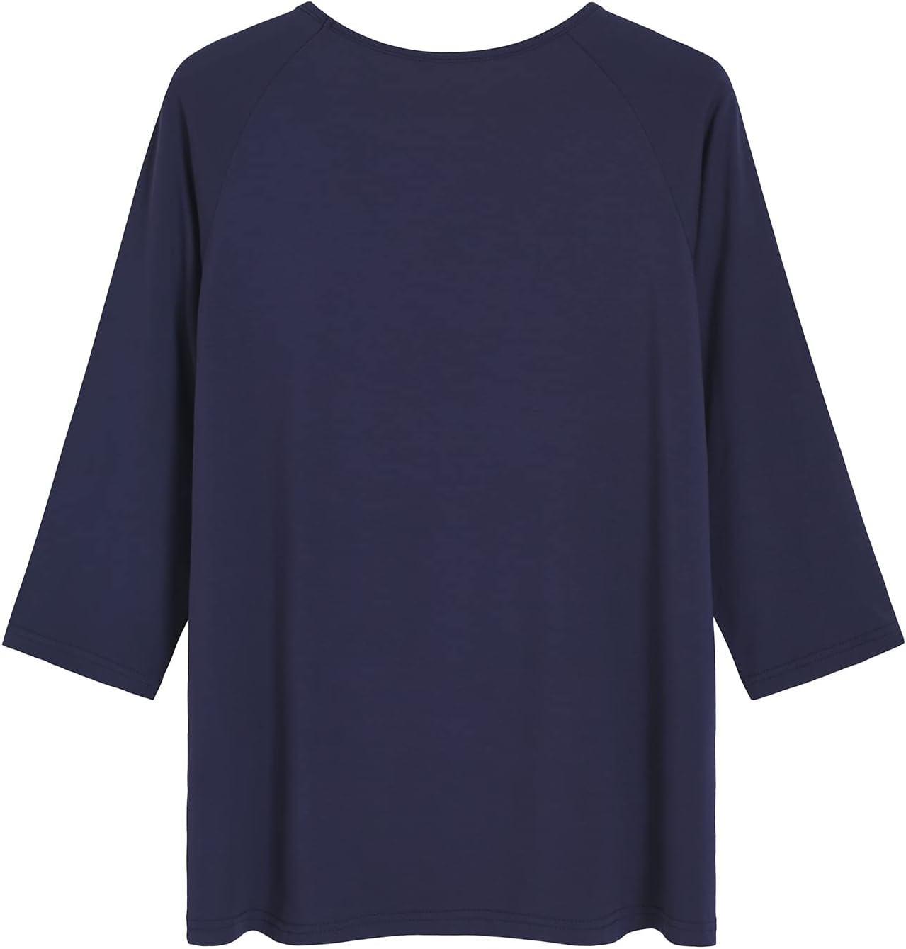 Latuza Women's Viscose Pajama Tops Crewneck 3/4 Sleeves Sleep Tee - Image 2