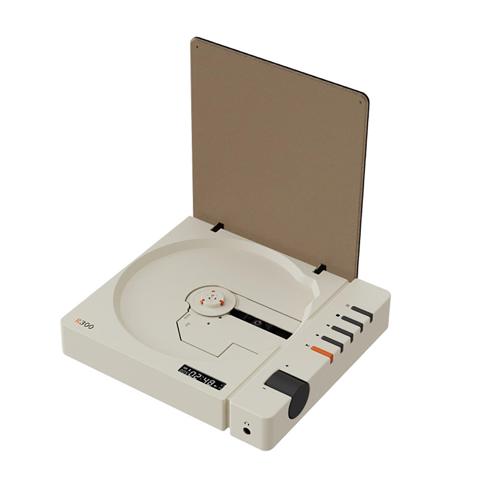 Player CD Bluetooth, altoparlanti musicali a discorso singolo vintage con jack per cuffie da 3,5 mm e output in fibra ottica, spinta audio da 600mv e tempo di gioco 6h