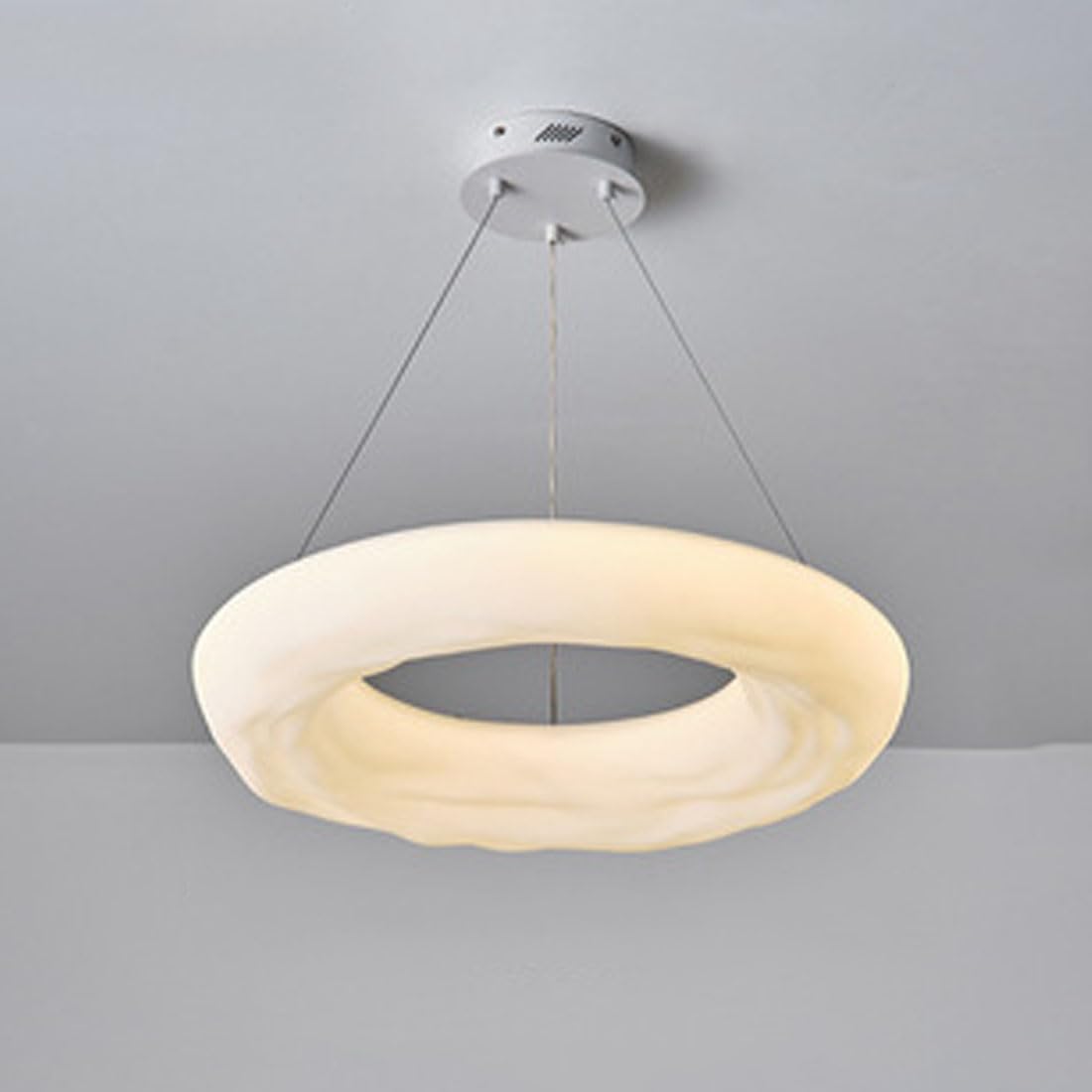 KXEcoLife Creative cream style ceiling lamp, LED Nordic modern cookie chandelier, warm bedroom simple study dining room lamp,chandeliers