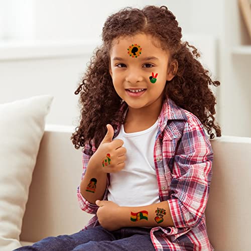 50 Pieces Juneteenth Decorations Temporary Tattoos For Kids Adults, June 19 1865 African American Emancipation Black History Month Independence Day Freedom Tattoo Stickers Decals #TOP6