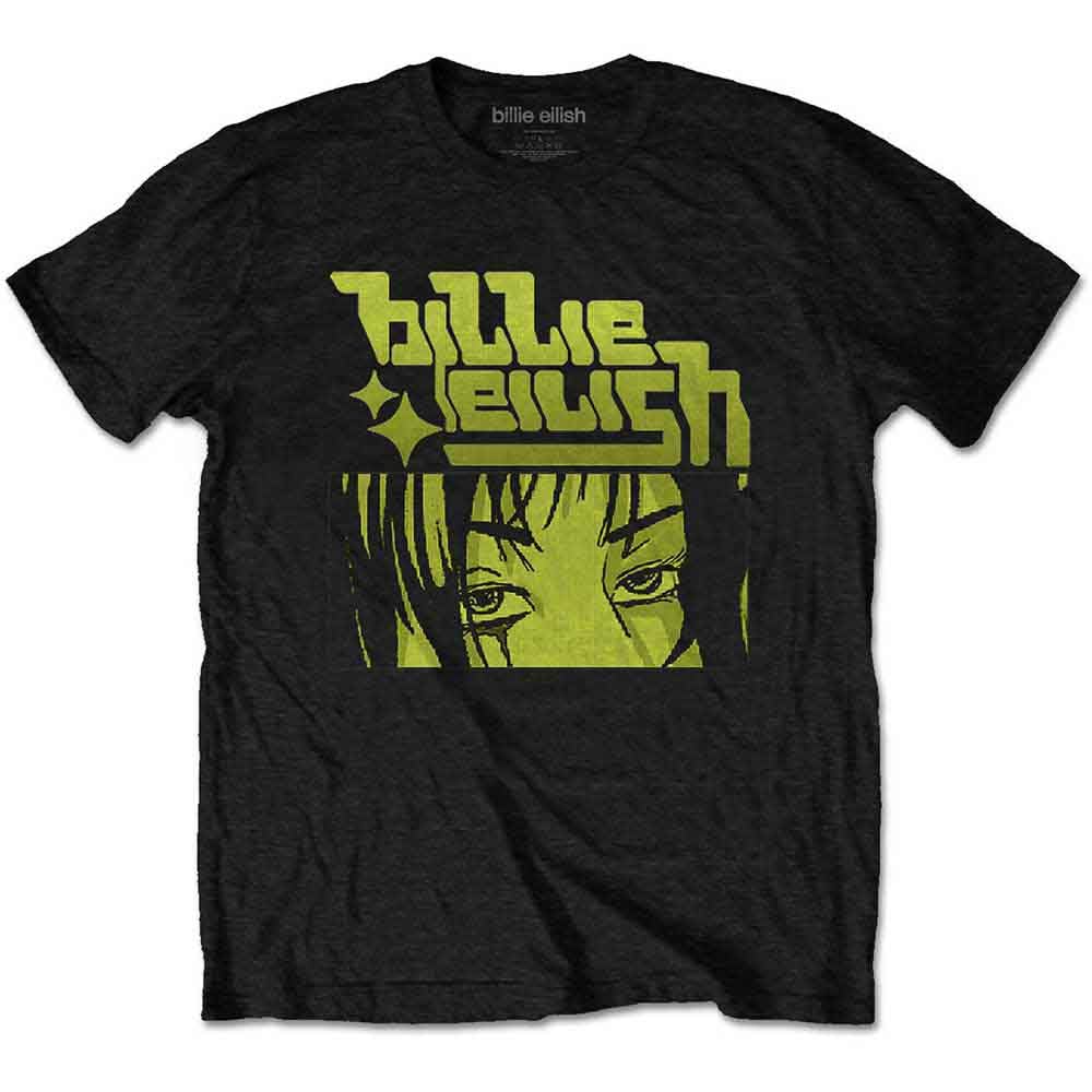 Billie Eilish T Shirt Anime Logo Official Unisex Black S
