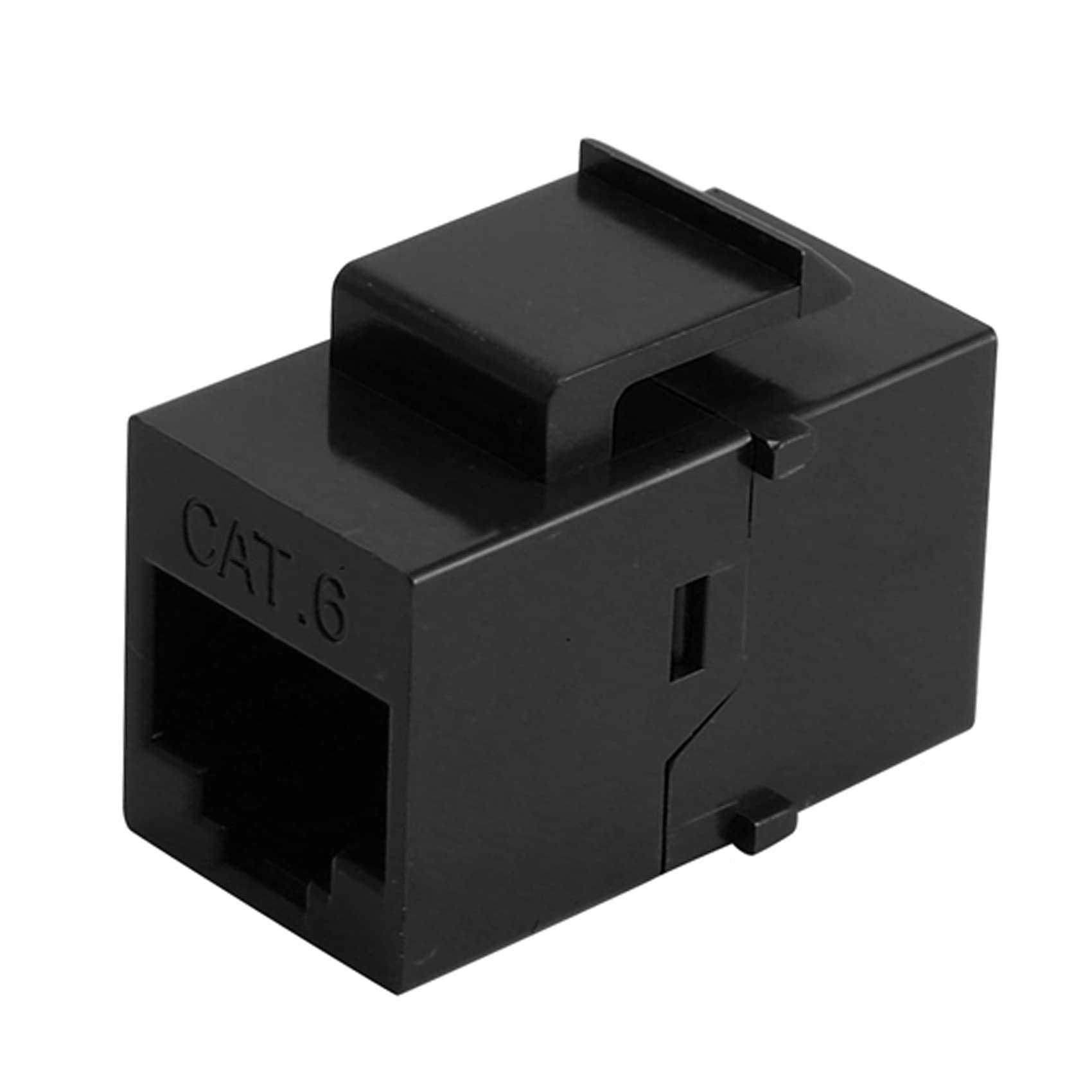 100X RJ45 złącze gniazdo Cat6 RJ45 przedłużacz łącznik Ethernet sieć LAN złącze wtyczka 6 przedłużaczy adapter (czarny)