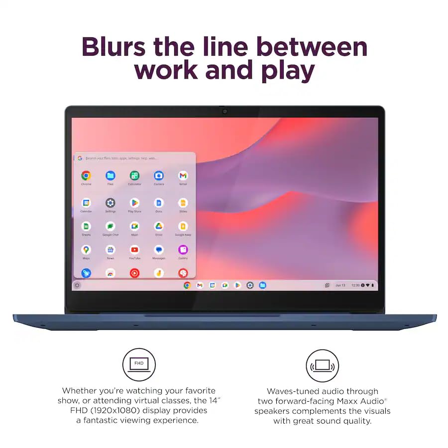 Image of Lenovo IdeaPad Slim 3 Chromebook • 14'' FHD 250nits Touchscreen • MediaTek Kompanio 520 CPU (8-Core) • 4GB LPDDR4X • 64GB eMMC & 1TB Portable SSD • Wi-Fi 6 • Chrome OS • Accessories
