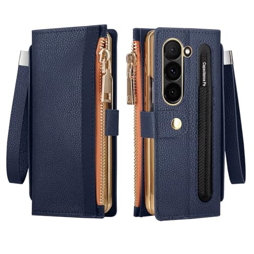 Housse Samsung Galaxy Z Fold 7 en cuir avec blocage RFID pour vos déplacements
