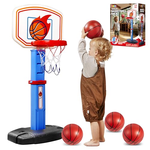 JOYIN Toddler Basketball Hoop Indoor, Adjustable Basketball...