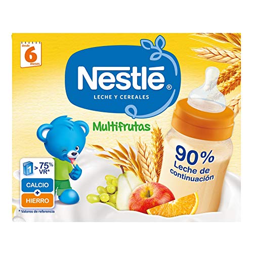 Nestl� Leche y Cereales Multifrutas - Alimento Para beb�s - Paquete de 6x2 unidades de 250ml