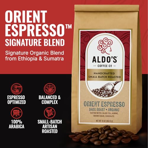 Aldo's Coffee Company Orient Espresso - Café en Grano Tostado Oscuro Orgánico 16 oz miniatura 2