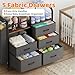 Baby Diaper Caddy Organizer Cart - Bedside Cart with Drawers & Side Storage, Nursery Essentials Stuff & Clothes Organization, 3 Tier Rolling Carts with Wheels for Nursery, Bedroom, Easy to Assemble